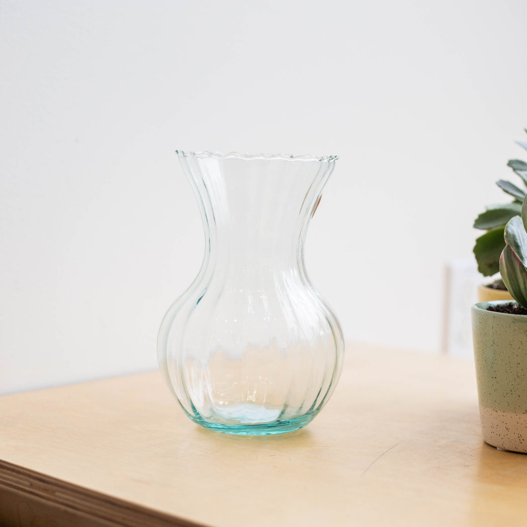 Vase 7 pouces en verre 100% recyclé