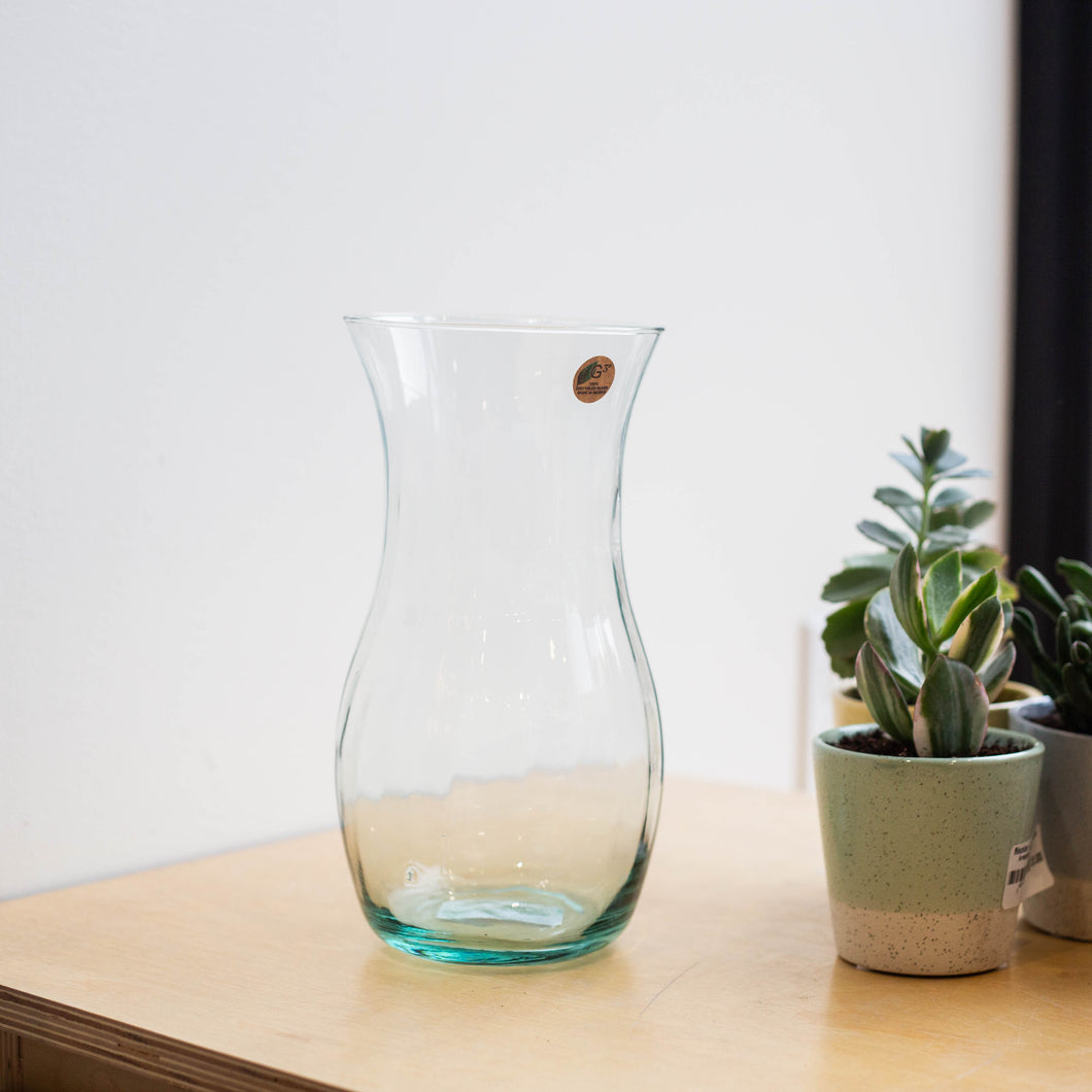 Vase 9.7 pouces en verre 100% recyclé