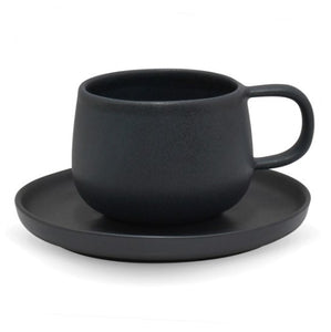 Tasse et soucoupe Uno noir