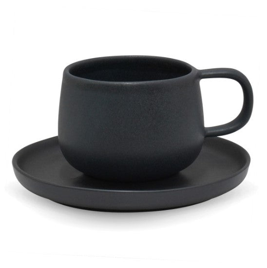 Tasse et soucoupe Uno noir
